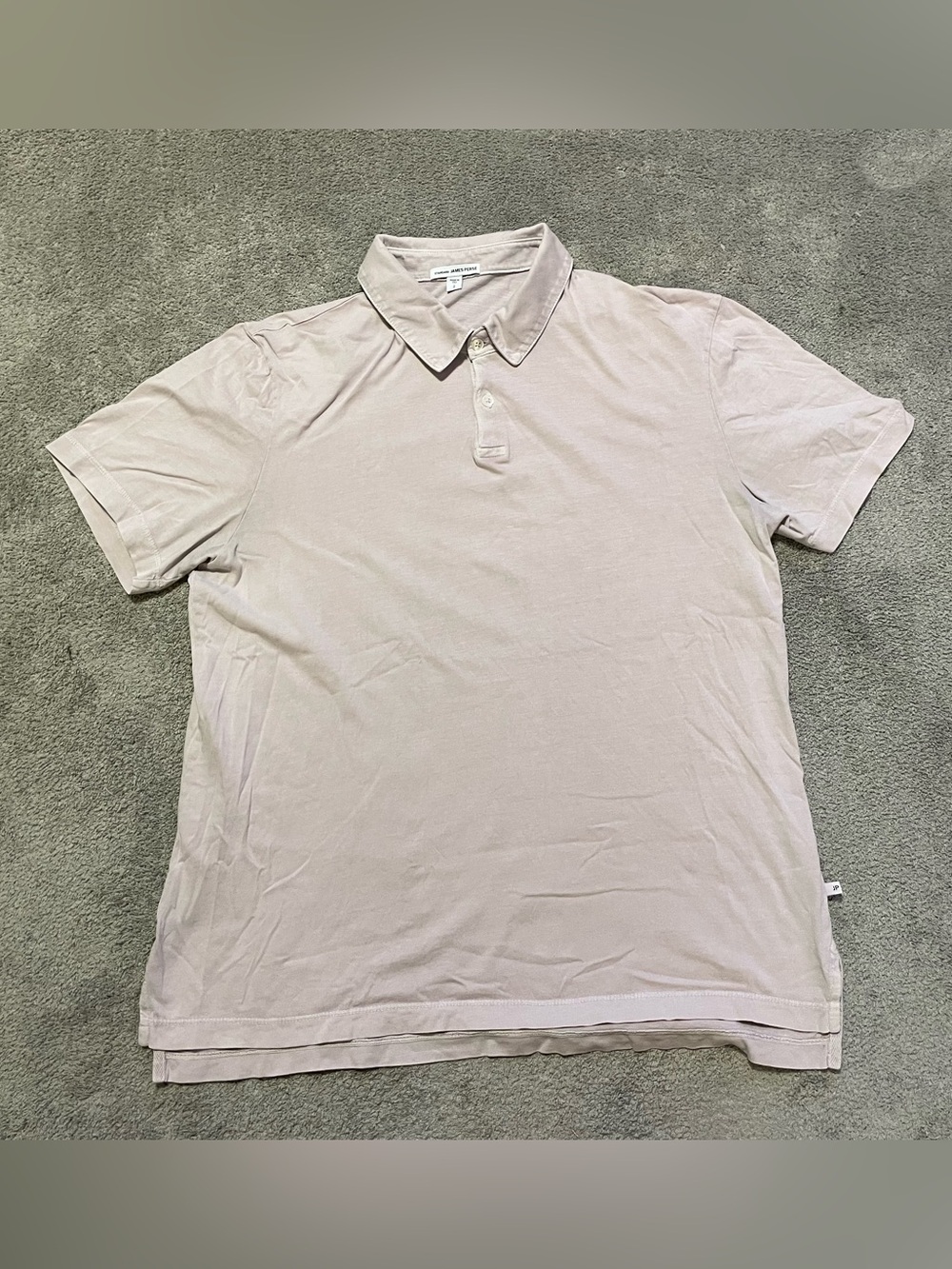 James Perse Polo Shirt Men’s 2 Medium Mauve Taupe USA Made Cotton